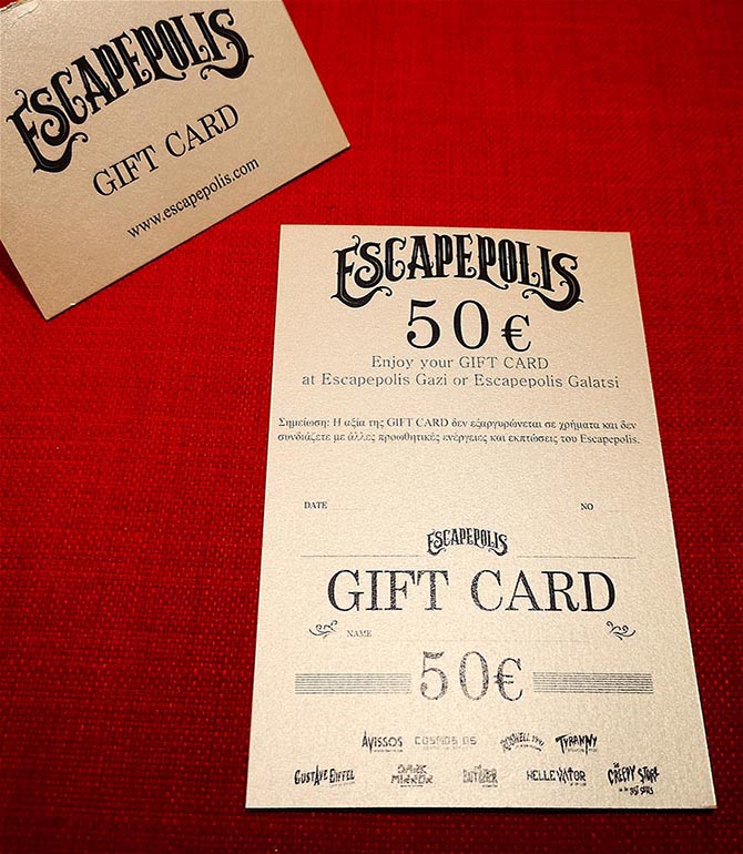 ESCAPE ROOM ATHENS GIFT CARDS 002